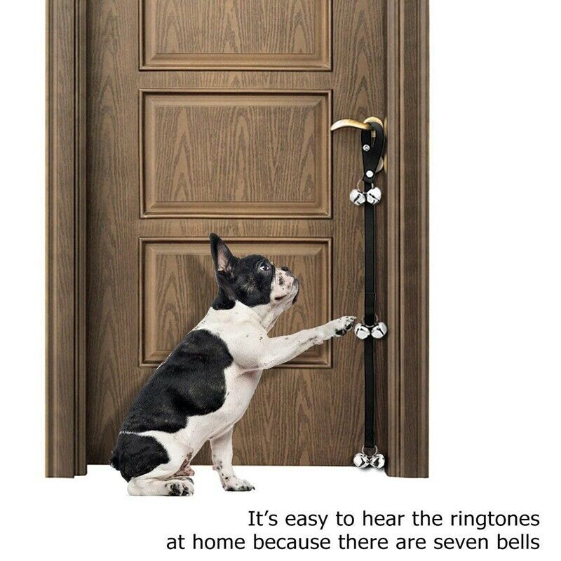 5 Pcs Dog Doorbell for Potty Training with Collapsible Dog Bowl and Dog ClicF8R2