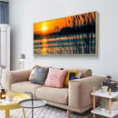 100x40cm Sunset Reed Marshes Diamond Painting Full Round Drill Cross Stitch