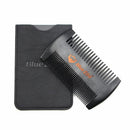Blue Zoo Handmade Natural Pear wood Comb Double-side Beard Combs Men Shavin