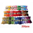 200 skeins of multicolored yarn for cross needle embroidery Crocheting S6K5