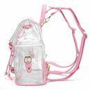 New Fashion Girl Pink Clear Cute Waterproof PVC Transparent Backpack School