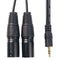 3.5mm Stereo Male to Dual XLR Male Splitter Cable Mixer AUX Adapter Cord