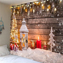 Christmas Tree Snowy Sky Wall Art Hanging Tapestry Dorm Bedspread Decor G