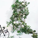 6.5-Foot Artificial Eucalyptus Garland and 6-Foot Willow Vine Branches Leaf