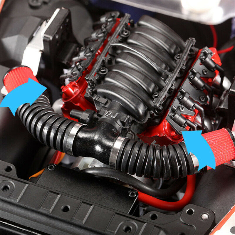 Double Intake Rc Car Part For 1/10 Rc Crawler Car Traxxas Trx4 Defender Axi O9Q5