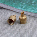 10pcs Coppe Slotted Head Valve Stem Caps for Car Motorcycle Schrader Valve Tools