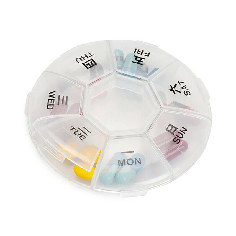 7 Day Pill Box Organizer Daily Weekly Tablet Reminder Travel Medicine Stor Ew