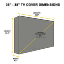 Outdoor TV Cover, Panther Series Weatherproof Universal Protector for 46 in