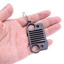 Black Stainless Steel Jeep Grill Key Chain, KeyChain, KeyRing CJ, JK, TJ,