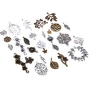 100Pcs Mix Style Leafs Flowers Connector Charms Pendant DIY Jewelry Making G Ew