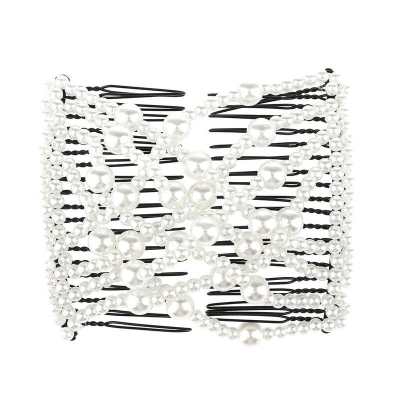 2Pack Double Insert Comb Clip Stretchy Hair Head Comb DIY Hair Styling Tools