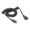 HDMI Male to HDMI Female Spring Cable Line Connector for 1080p HDTV PC Tablet