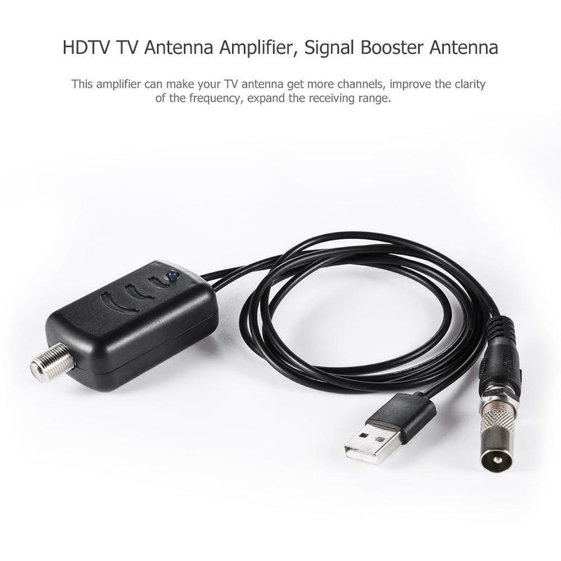 High Gain Low Noise HDTV Antenna Amplifier Signal Booster Antenna Adapter