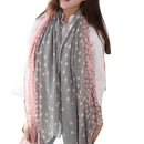 Fashion Women Dot Dual Color Long Soft Voile Scarf Stole Shawl Winter Neck Wrap