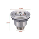 Kitchen Waste Stainless Steel Basket Stopper Shower Sink Drain Flume Drain S0O5