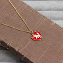 Fashion Heart Alloy Animal Horse Chain Necklace Pendant Women Jewelry Gift