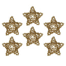 6Pcs Natural Star Wicker Rattan Balls - Decorative Orbs Crafts DIY Wedding