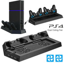 Vertical Stand & Cooling Fan Controller Charging Dock Station For PlayStation 4