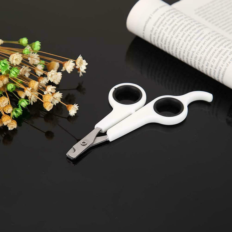 Pet Nail Toe Clipper Scissors Stainless Steel Dog Claw Cutter(White Black) A