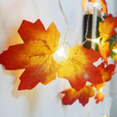 Fairy Lights Artificial Autumn Maple Leaves String Wire Copper Bottle Light