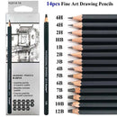 14Pcs Sketch Pencils Set Sketching Drawing Graphite Pencil Artists Art M3G6