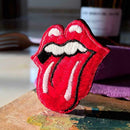 RED MOUTH TONGUE ROLLING STONES Sew on Patch Embroidered Badge Jacket Biker Hot