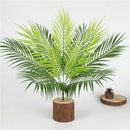 9 Heads Artificial Fern Bouquet Palm Leaves Green Plastic Plants Home Decor new.