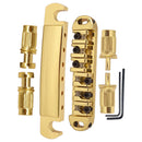 Electric Guitar Roller Saddle Bridge Stop Bar+4pcs Guitar Speed Knobs for LP