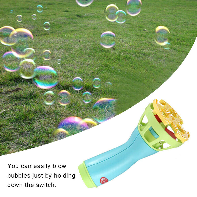 Automatic Gifts Handheld Portable Electric Bubble Machine For Kids ABS With Fan