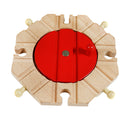 1x Wooden Train Track Turntable Accessories Fun Play Toys Gift Educational