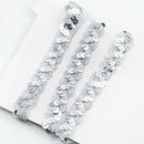 8x 1 Yard Paillette Sequins Ribbon Lace Trim Sewing Applique for Party 18mm