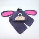 Newborn Baby Donkey Pattern Photography Clothing Knitted Beanie Pants Suit