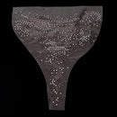 bling stone neckline iron on transfer patch hot fix rhineston crystal transferJR