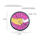 Geometric Pin Brooch Creative Enamel Jacket Lapel Round Badges Friends Gift