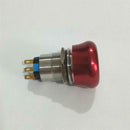 19mm Self Locking Emergency Stop Push Button AC 220V 5A 1NO 1NC Red