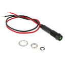 8mm Metal LED Concave Indicator Signal Warning Light Lamp Waterproof Green