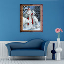 Christmas Santa Claus Animal Snow Scene 5D Diamond DIY Painting Craft Kit