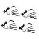 4pcs 9 LED Car Strobe RGB LED 4 Strip Light Decor Atmosphere Lamp Interior Light