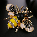 Crystals Enamel Bumble Bee Insect Animal Pin Badge Corsage Brooch Jewelry