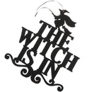 Halloween The Witch Is In Sign Non-woven Witch Hanging On Party Decorat ME