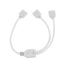 1 to 2 Female 5 Pin Flexible Connector RGBW LED Strip Splitter Cable White
