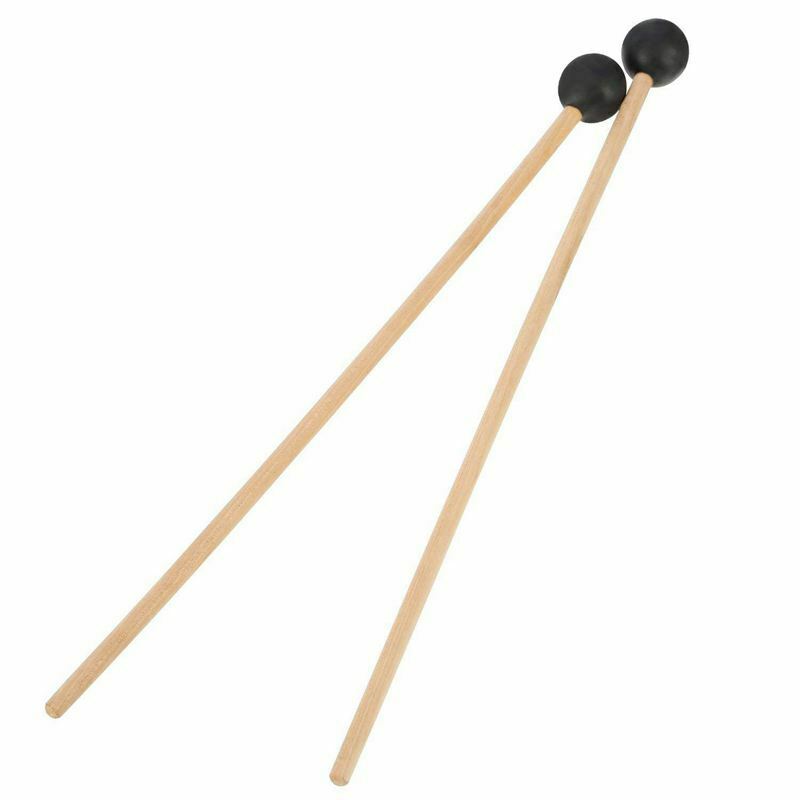 Bell Mallets Glockenspiel Sticks, Rubber Mallet Percussion with Wood Handle