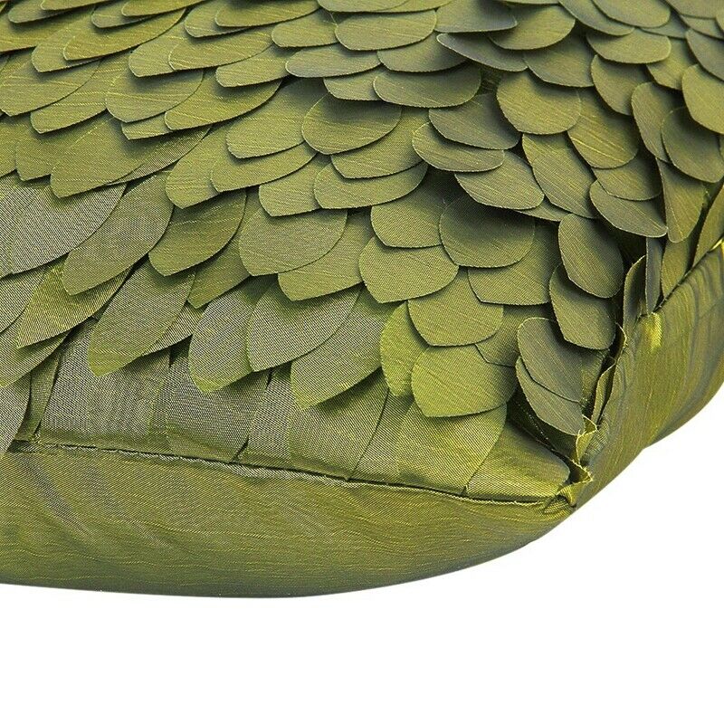 1 x Leaf-Pattern Satin Pillow Case Cover for Sofa Cushion Car/Bed Pillow 43
