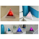 LED Pyramid 7 Colour Changing Digital Clock with Date Alarm & Temperature