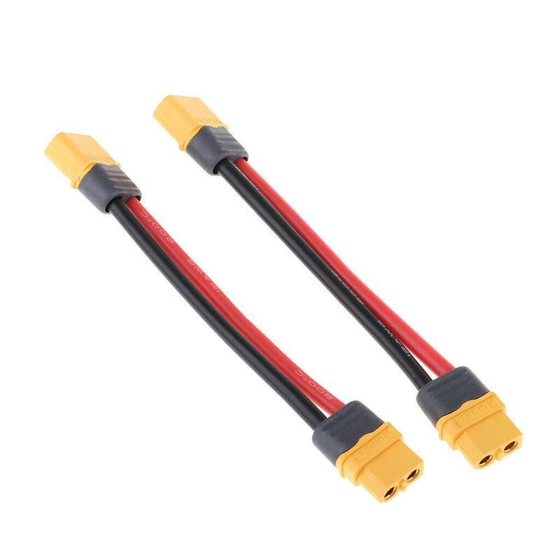 2x 20cm 12AWG xt60 Connectors Extension Cables Lines for RC Car Boat Battery