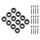 Lovoski Set Of 12 Bass Guitar Neck Mounting Ferrules Bushings W/ Screws 14mm