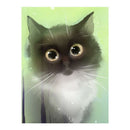 5D Diy Display Diamond Painting Animal White Cat Diamond Embroidery Circula L3X6
