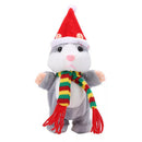 Recording Electric Hamster Talking Walking Toys (Colorful Scarf)(Grey)