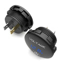 Car DC 5-48V Panel Voltmeter Touch Switch Battery Capacity Tester (Blue)