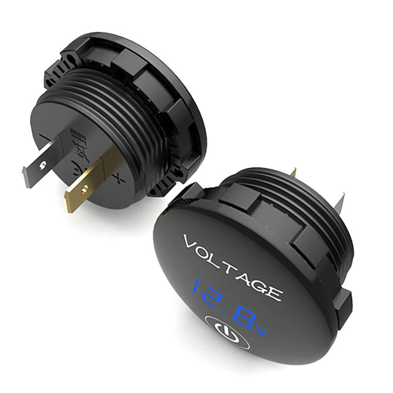 Car DC 5-48V Panel Voltmeter Touch Switch Battery Capacity Tester (Blue)